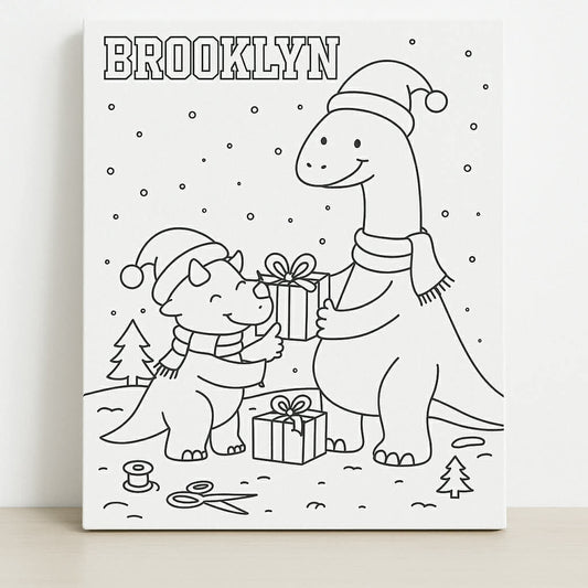 Personalized Holiday Canvas Coloring Kit