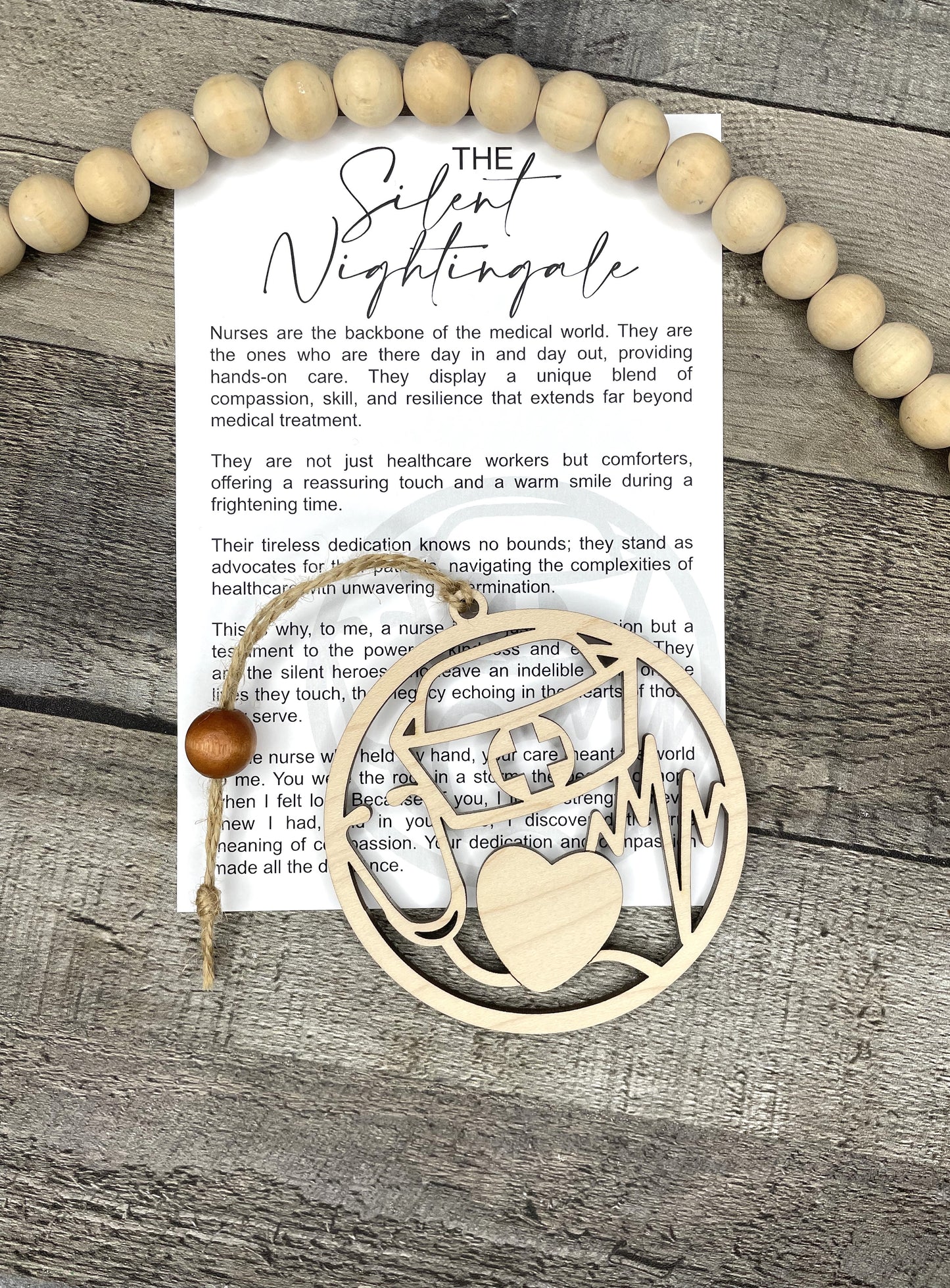 Silent Nightingale Story Card Ornament