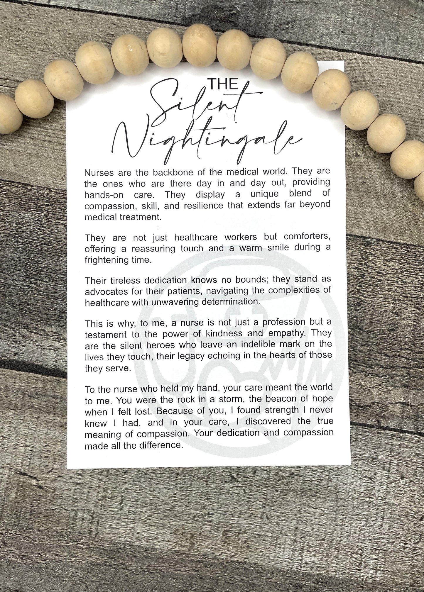 Silent Nightingale Story Card Ornament