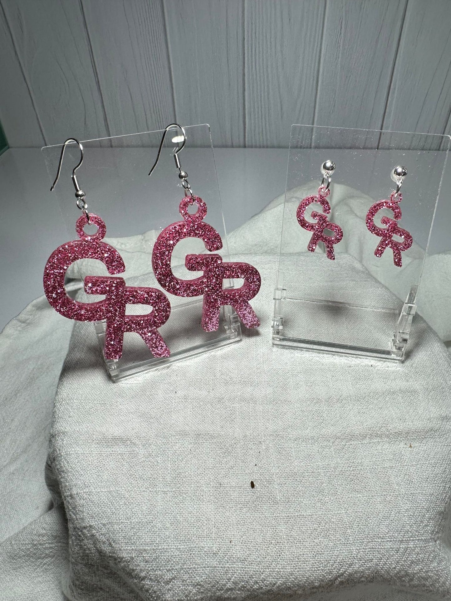 School Spirit Letter Stud Earrings