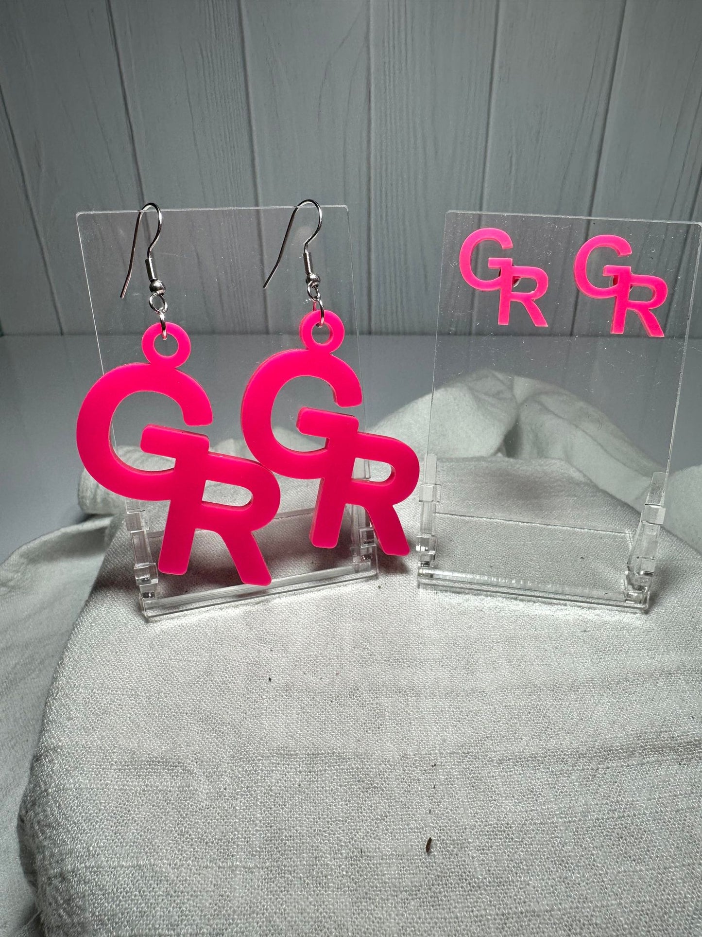 School Spirit Letter Stud Earrings