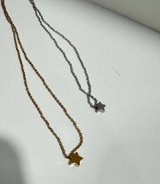 Engraved Mini Star Necklace