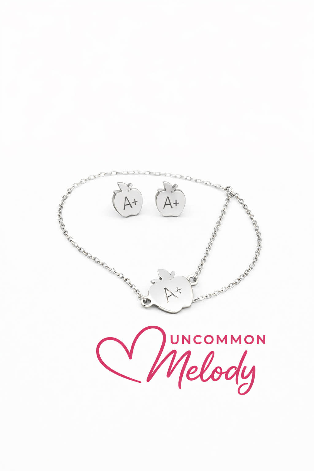 Apple Necklace and Earring Set