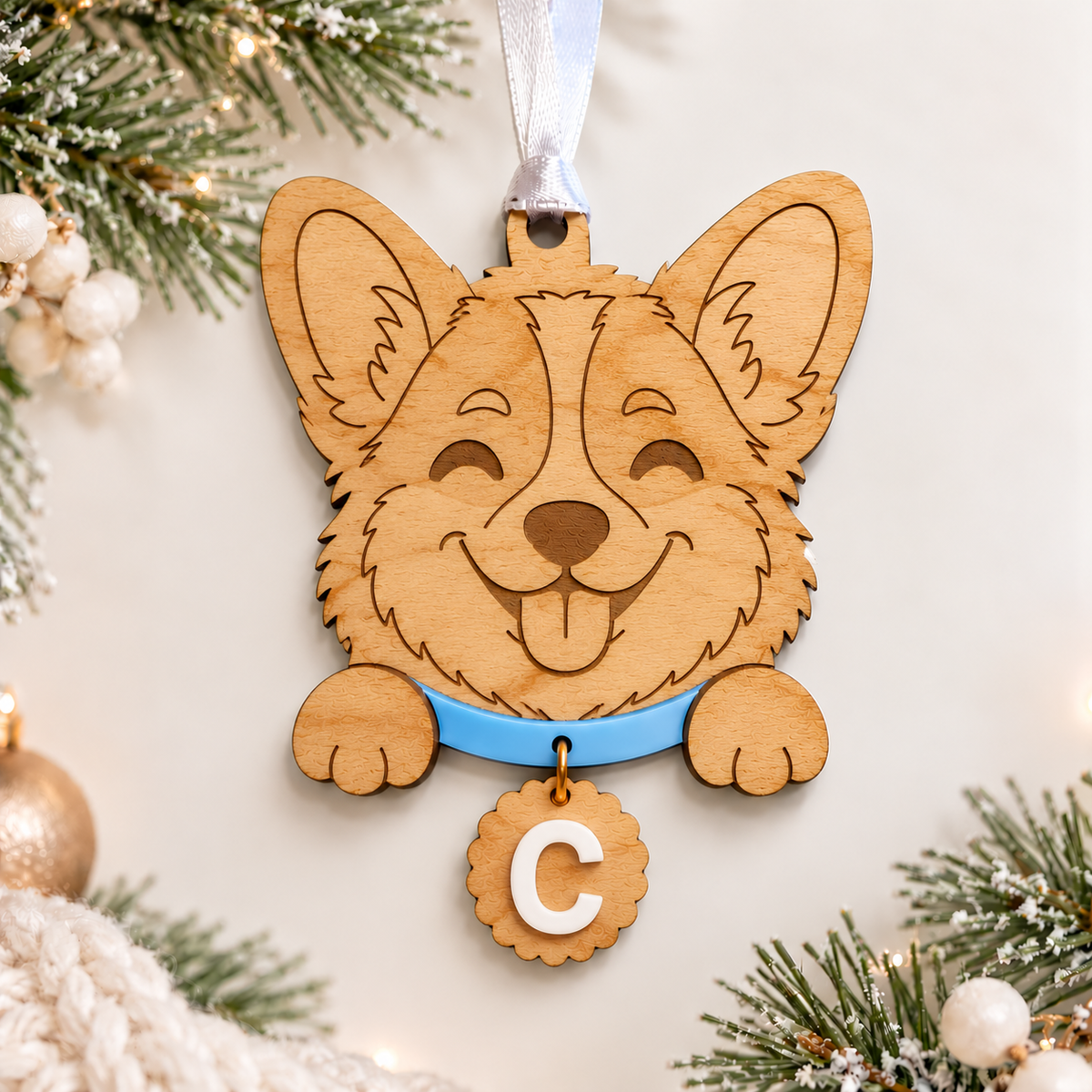 Personalized Wooden Pet Christmas Ornament