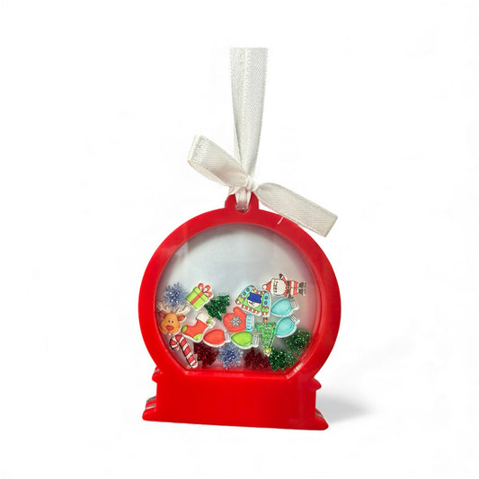 Holiday Shaker Snow Globe Ornament – Christmas Mix Theme