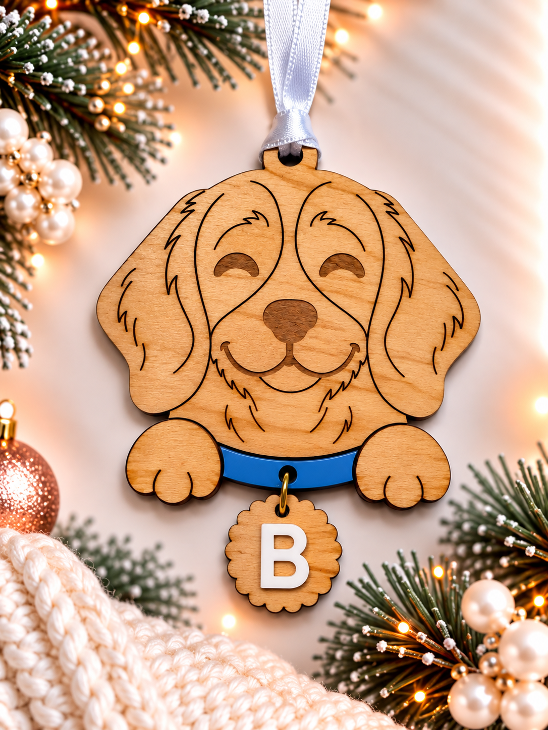 Personalized Wooden Pet Christmas Ornament
