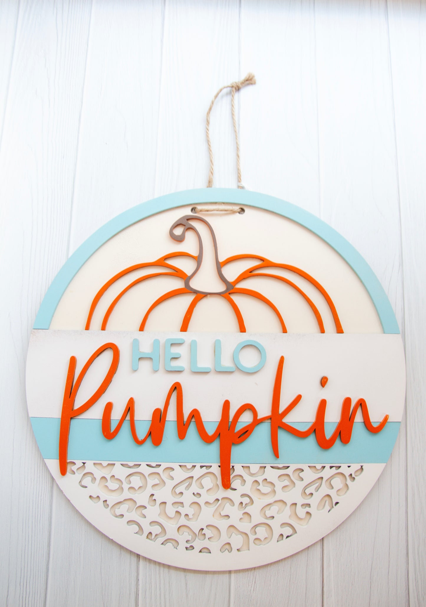 Hello Pumpkin Hanging Sign – Fall Harvest Décor