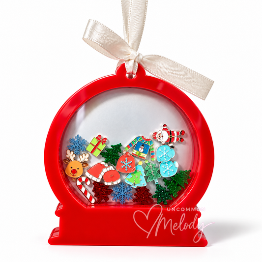 Holiday Shaker Snow Globe Ornament – Christmas Mix Theme