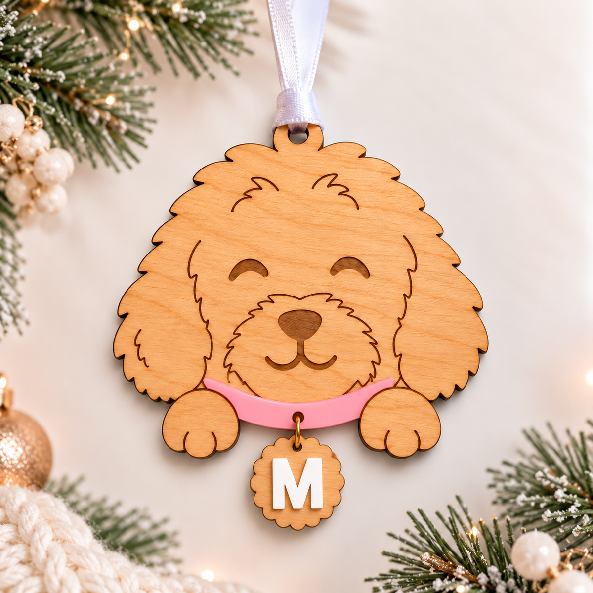 Personalized Wooden Pet Christmas Ornament