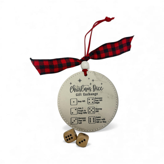 Christmas Dice Gift Exchange Ornament