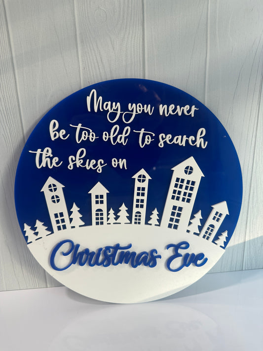 Christmas Eve Skies Wall Sign – Magical Holiday Décor