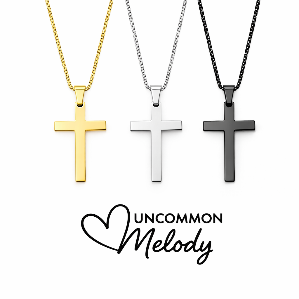 Stainless Steel Cross Necklace - Men’s