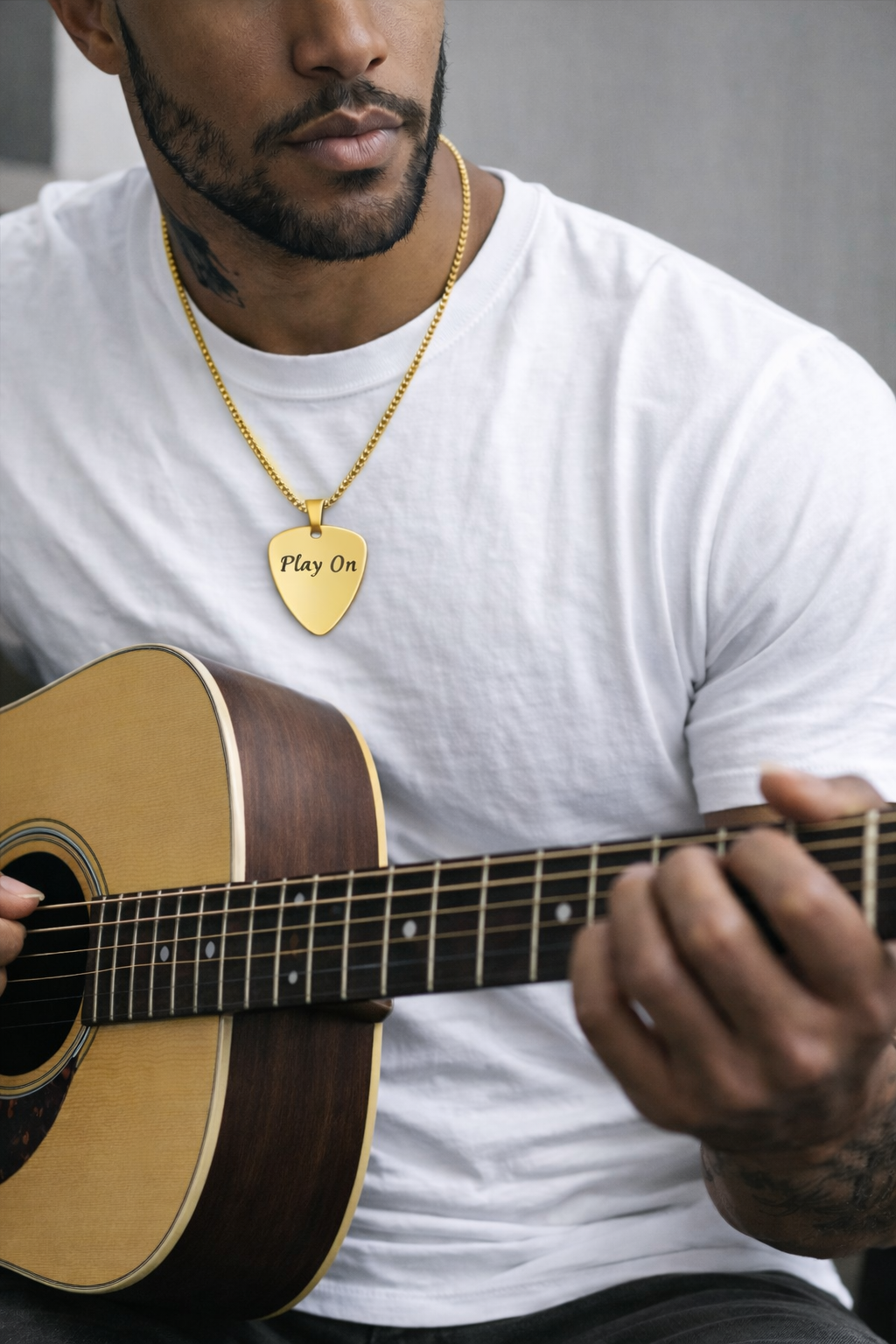 Men's Guitar Pick Necklace
