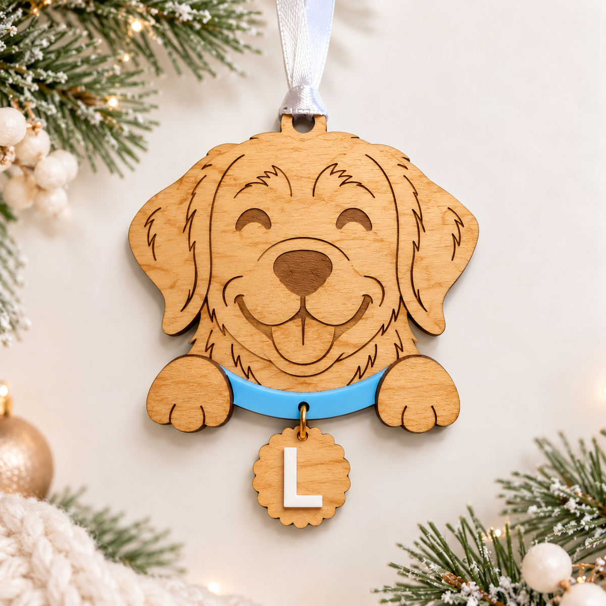 Personalized Wooden Pet Christmas Ornament