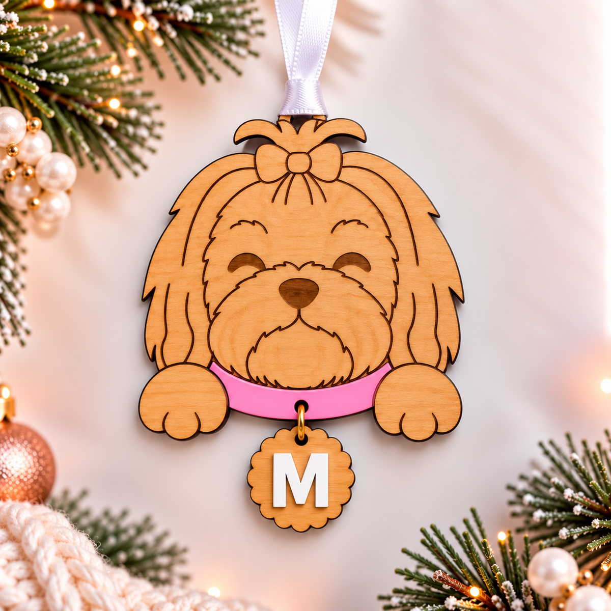 Personalized Wooden Pet Christmas Ornament