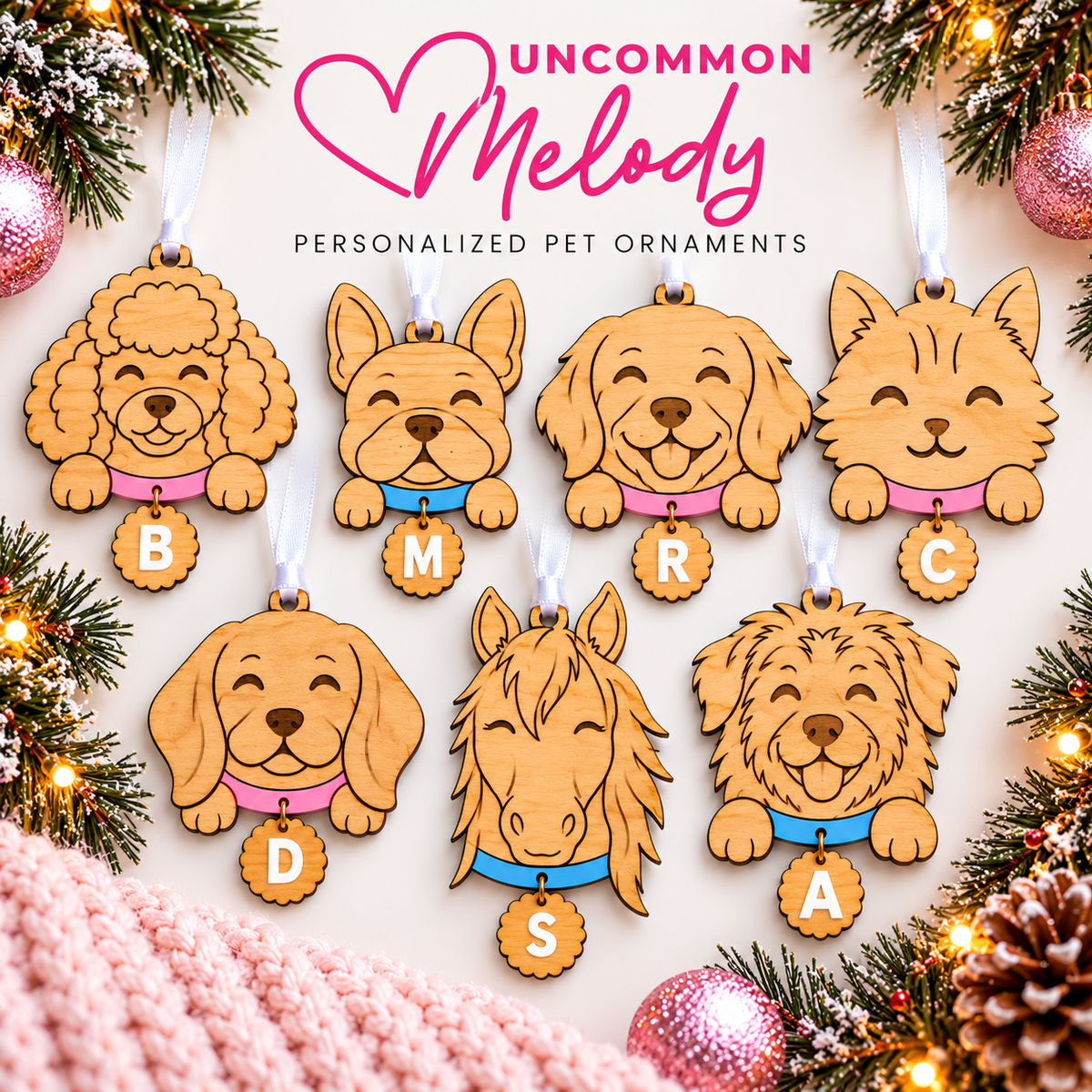 Personalized Wooden Pet Christmas Ornament