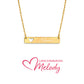 Horizontal Bar Heart Cutout Necklace