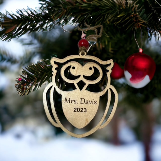 Wise Educator Owl Ornament