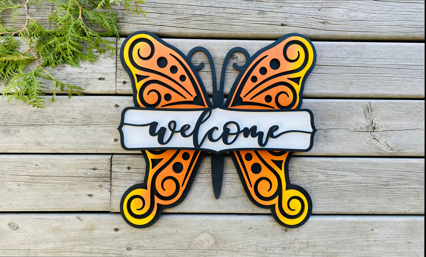 Butterfly Welcome Sign