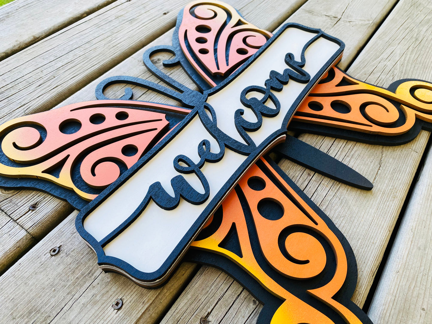 Butterfly Welcome Sign