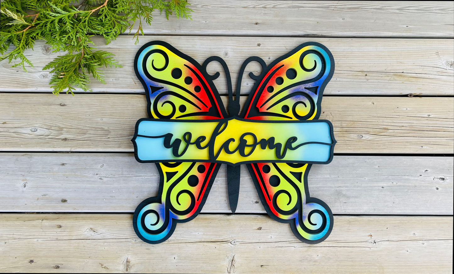 Butterfly Welcome Sign